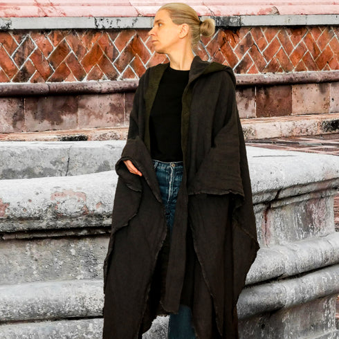 Poncho unisex din canepa. Poncho pentru doamne. Poncho pentru domni.
